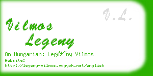 vilmos legeny business card